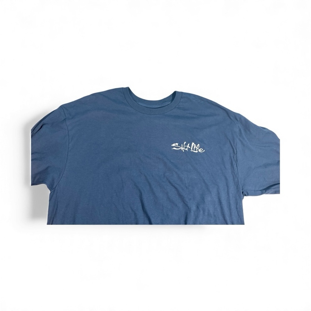 Salt Life T Shirt Men's Size Xl Navy Long Sleeve Graphic Livin' Salty Crab - Picture 5 of 7